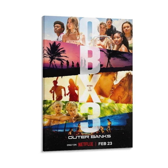 Outer Bank S Movie Poster Obx Poster 3 Picture Print Canvas Poster Wall Paint Art Posters Decor Modern Home Artworks Gift 08x12inch(20x30cm)