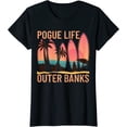 thumbnail image 1 of Outer Banks Beach Sunset Surfing Pogue Life Women T-Shirt, 1 of 4