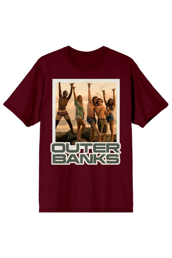 Outer Banks Cast Photo Collage Juniors Short Sleeve Graphic Tee 100% Cotton Officially Licensed Netflix-3XL