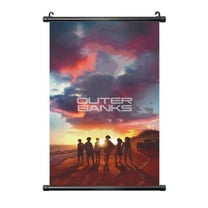 Outer Banks Hanging Poster, Black Plastic Shaft Wall Hanging Posters Scroll Hanger, Canvas Artwork Wall Art Painting Decor for Living Room Bedroom Office 16"X24"