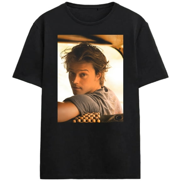 Outer Banks JJ Riding Shotgun Adult Black Crew Neck Short Sleeve T-shirt-XXL