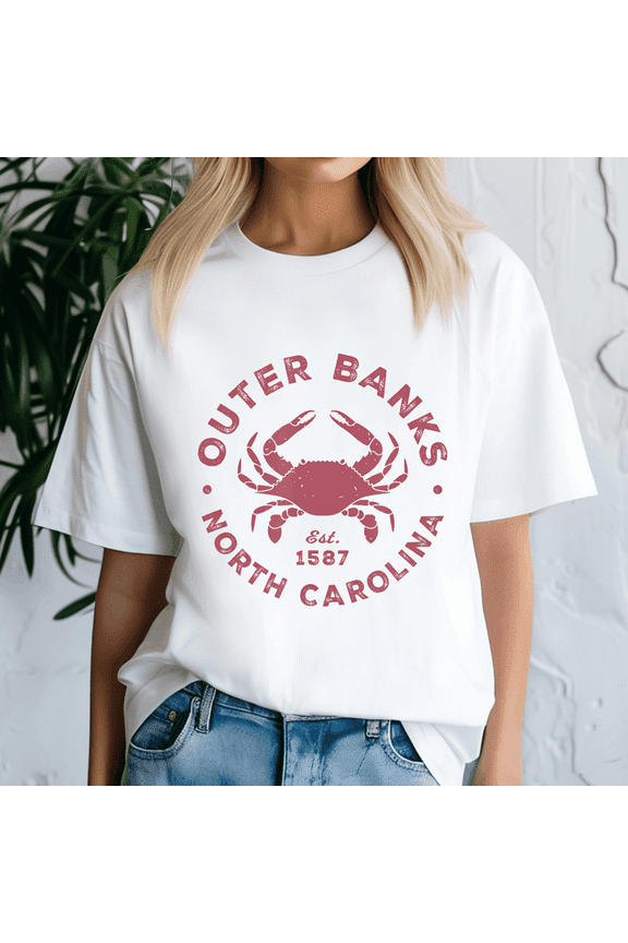 Outer Banks NC Vacation Souvenir Blue Crab Shirt, Meme Funny Tshirt