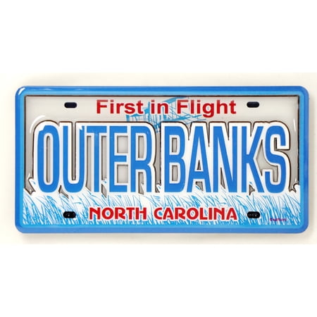 Outer Banks North Carolina License Plate Dual Layer MDF magnet