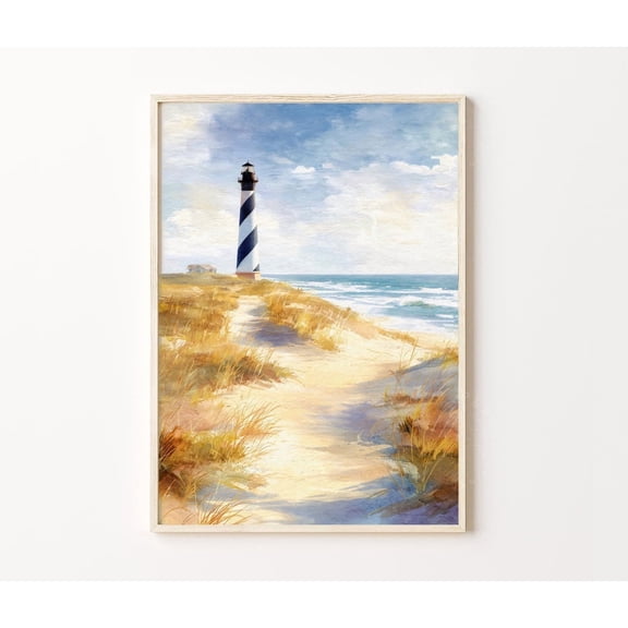 Outer Banks North Carolina Lighthouse Coastal Wall Art Home Decor