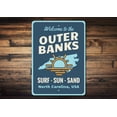 thumbnail image 1 of Outer Banks North Carolina Novelty Sign, Metal Wall Decor - 10x14 inches, 1 of 4