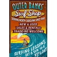 thumbnail image 1 of Outer Banks, North Carolina, Surf Shop Vintage Sign (12x18 Wall Art Poster, Room Decor), 1 of 3