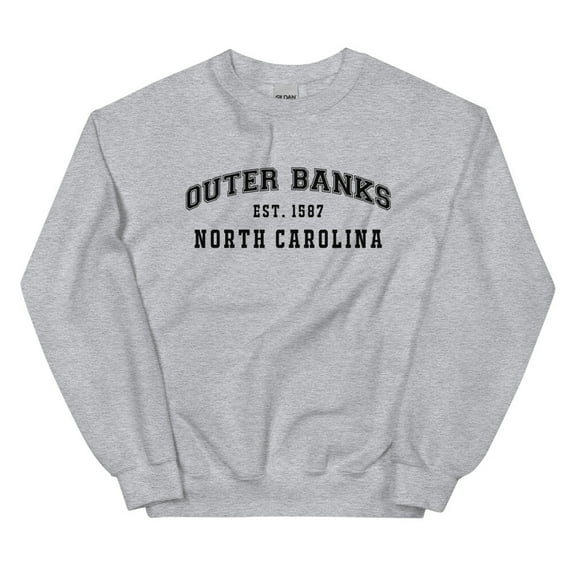 Outer Banks North Carolina Sweatshirt (Sport Grey, M)