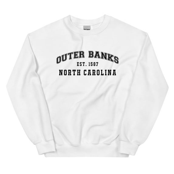 Outer Banks North Carolina Sweatshirt (White, XL)