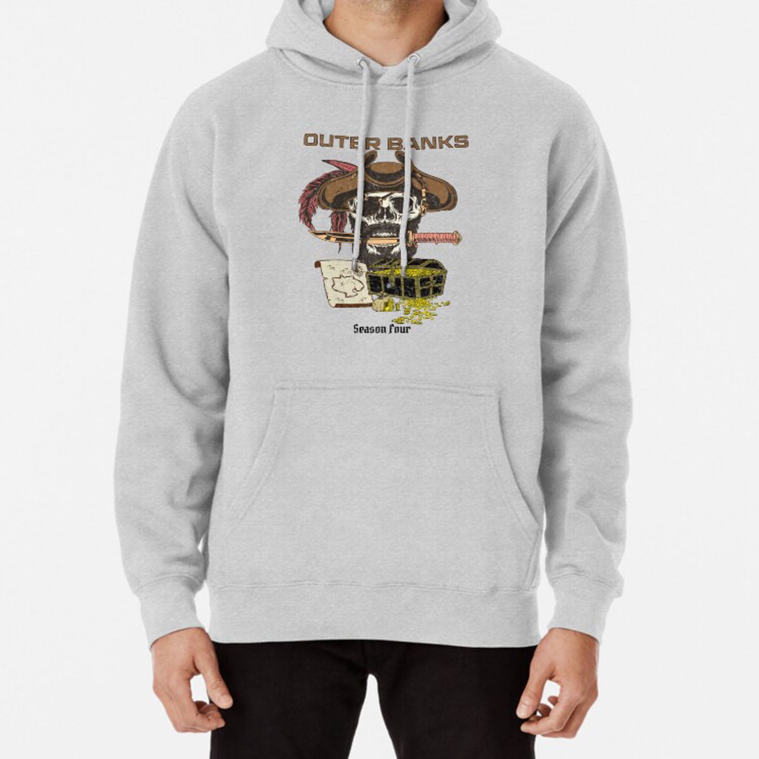 Outer-Banks Season Hoodie Men Fashion Coat Hip Hop Sweatshirt