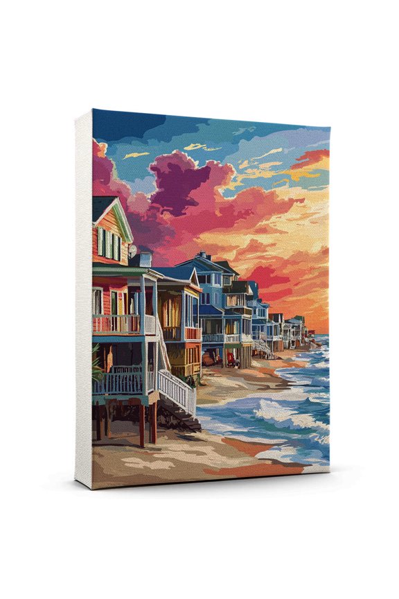 Outer Banks Travel Canvass, North Carolina Canvass Wall Art, Outer Banks Canvas Decor Paintings, North Carolina Pictures Canvas - 101AZ1037