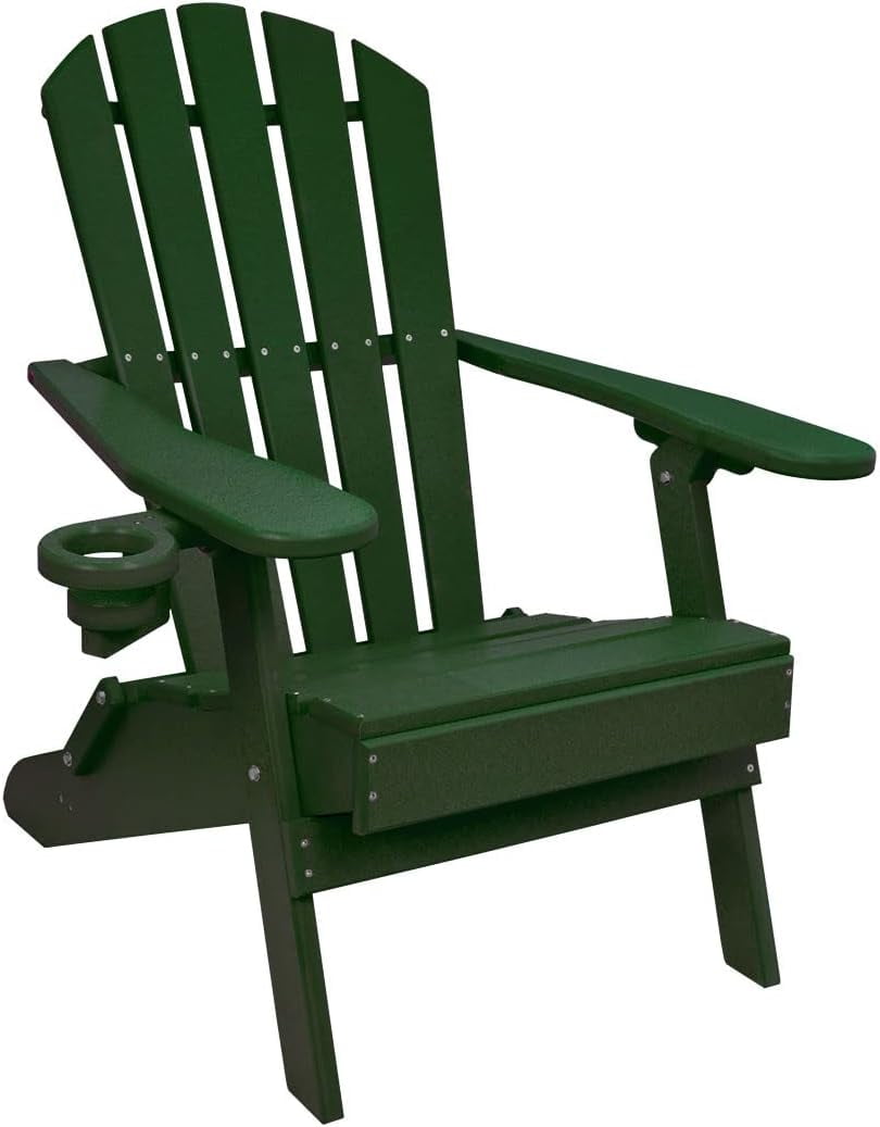 Outer Banks Value Line Poly Lumber Adirondack Chair (Forest Green