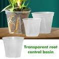 thumbnail image 1 of Outer Diameter 21cm*Inner Diameter 19.5cm High 20.5cm Thickened New Transparent Qingshan Pot Control Root Pot Manufacturer Wholesale Rose Green Radish Plastic Flower Pot Gallon Round, 1 of 8