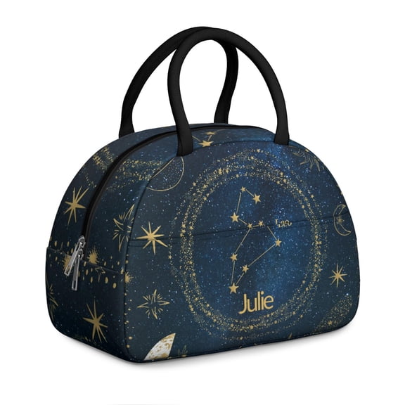 Outer Galaxy Lunch Bag – Celestial Bloom Print Insulated Tote for Space Geeks, Durable and Lightweight for Daily Use