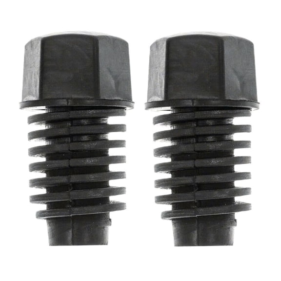 Outer Hood Adjustable Bumper Set - Black Rubber (2-Piece)