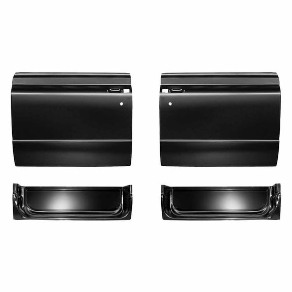 Outer & Inner Door Bottom Skin Kit Factory Style. Fits 69-72 Chevrolet Blazer, 67-72 Chevy Suburban, 67-72 Chevrolet Pickup Truck CK, 67-72 GMC Suburban and fits more vehicles listed below.
