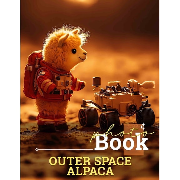 Outer Space Alpaca Photo Book: 40 Unique Images Of Alpacas Exploring The Cosmos For Fun And Imagination, (Paperback)