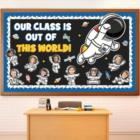 Outer Space Astronaut Bulletin Board Decorations Space Theme Classroom Decor Back to School Galaxy Borders Blast into a Learning Adventure Rocket Solar System Planet Paper Cutouts Kids