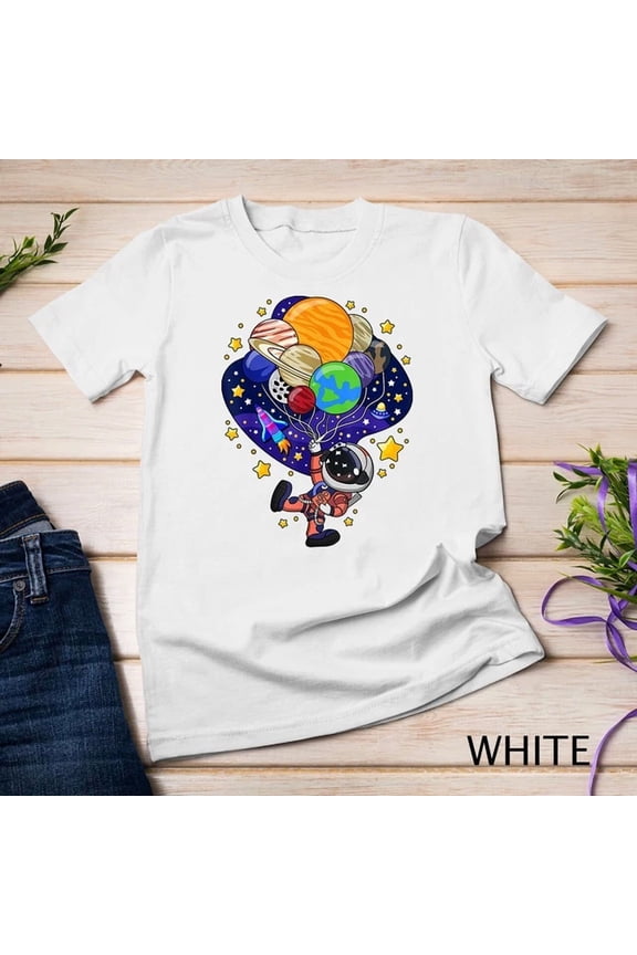 Outer Space Astronaut Spaceman Astronomy Earth Mars Planets Unisex T-Shirt Unisex S-5XL Hot Trending Shirt, Vintage Birthday Gift