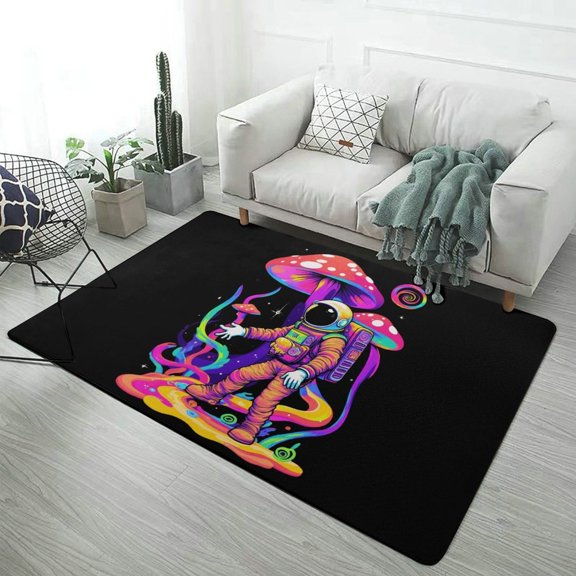 Outer Space Astronauts (79) Carpet Style Living Room Bedroom Soft Comfy Rug Modern 3d Entry Door Mats Household 47"x 31.5"