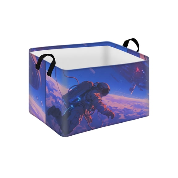 Outer Space Astronauts theme pattern Laundry hamper,large capacity foldable Laundry hamper,household dirty clothes hamper,clothing storage bucket,toy storage hamper,suitable for bathroom,bedroom