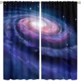 thumbnail image 1 of Outer Space Blackout Curtains Colorful Fantasy Starry Sky Galaxy Universe Purple Art Print for Kids Bedroom Living Room Kitchen Decor Rod Pocket Window Drapes 2 Panels 84x84in, 1 of 6