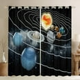 thumbnail image 1 of Outer Space Blackout Curtains Universe Themed Decor Curtains for Boys Girls Galaxy Window Curtains, Solar System Bedroom Curtains Space Planet The Earth Print Curtains,2 Panels 52"Wx84"L, 1 of 5