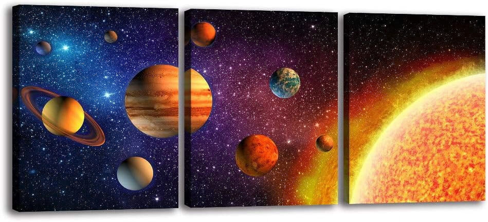 Outer Space Canvas Wall Art Planet Posters & Prints Artwork Abstract ...