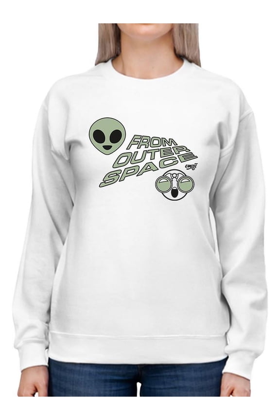 Outer Space Cool Alien Sci-Fi Trendy Graphic Women's Sweatshirt