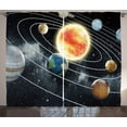 thumbnail image 1 of Ambesonne Outer Space Curtains 2 Panel Set, Solar System Planets, 108" x 108", Multicolor, 1 of 3