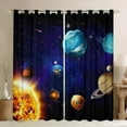 thumbnail image 1 of Outer Space Curtains Solar System Blackout Curtains Blue Purple Galaxy Window Curtains Space Planet Starry Sky Print Universe Themed Bedroom Curtains for Teens,2 Panels 42"Wx84"L, 1 of 6