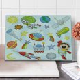 thumbnail image 1 of Outer Space Cutting Board, Space Objects with Sun Earth Comet Stars Meteor Lunar Extraterrestrial Cartoon, Decorative Tempered Glass Cutting and Serving Board, Large Size, Multicolor, by Ambesonne, 1 of 1