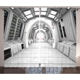 thumbnail image 1 of Ambesonne Scenery Curtains 2 Panel Set, Sun Energetic Space, 108" x 90", White, 1 of 3
