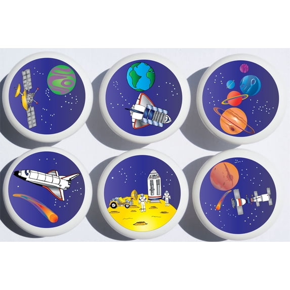 Outer Space Drawer Pulls Space Ship Cabinet Drawer Knobs Childrens Room