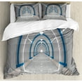 thumbnail image 1 of Outer Space Duvet Cover Set, Galaxy Textured Spaceflight Animation Force Travel Static Image Print, Decorative 3 Piece Bedding Set with 2 Pillow Shams, Calking Size, Grey Blue, by Ambesonne, 1 of 3