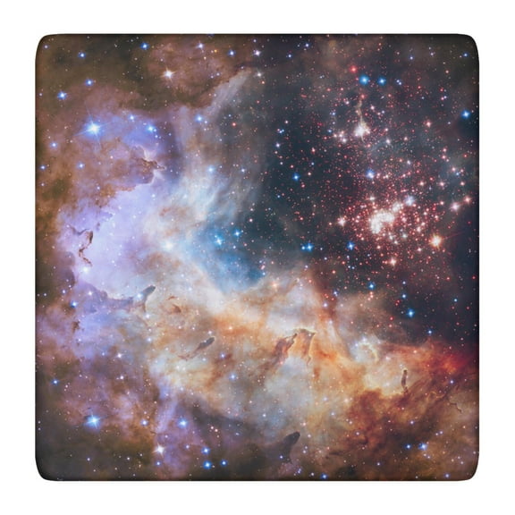Outer Space Elastic Edge Tablecloth Wrinkle-Free Square Cover for Kitchen, RV & Outdoor Dining