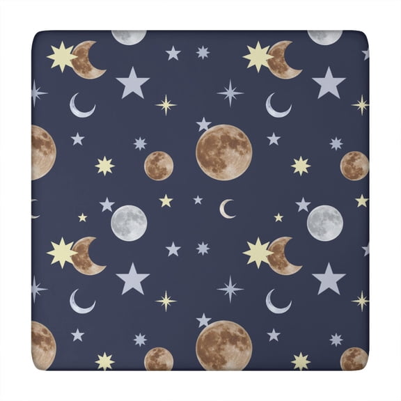 Outer Space Elastic Edge Tablecloth Wrinkle-Free Square Cover for Kitchen, RV & Outdoor Dining