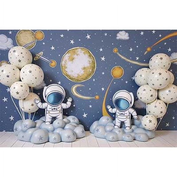 Outer Space Exploration Astronaut Planet Star Photo Backdrop Boys Birthday Party Home r Photoz Background