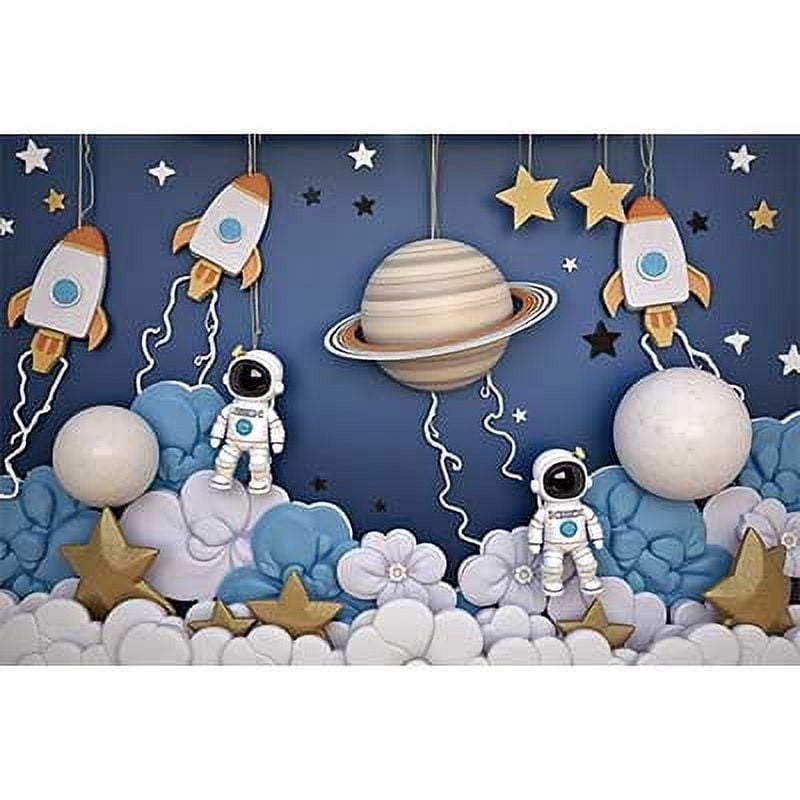Outer Space Exploration Astronaut Planet Star Photo Backdrop Boys ...