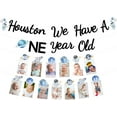thumbnail image 1 of Outer Space First Birthday Decorations, Houston We Have A One Year Old Banner, First Trip Around The Sun 1st Birthday Photo Banner for Boys Space Astronaut Rocket Universe Party Supplies, 1 of 6
