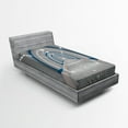 thumbnail image 1 of Ambesonne Animation Fitted Sheet, Galaxy Spaceflight, Twin Size, Grey Blue, 1 of 2