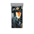 thumbnail image 1 of Outer Space Fitted Sheet & Pillow Sham Set, Solar System 8 Planets Universe Elements Sun Earth Mars and Uranus, Decorative Printed 4 Piece Bedding Decor Set, Twin, Multicolor, by Ambesonne, 1 of 3