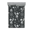 thumbnail image 1 of Outer Space Fitted Sheet & Pillow Sham Set, Space Vibe Planet Sketch With Astronaut and Horoscope Signs Pattern, Decorative Printed 3 Piece Bedding Decor, King, Charcoal Grey Eggshell, by Ambesonne, 1 of 2