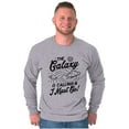 thumbnail image 1 of Outer Space Galaxy Adventure Cool UFO Long Sleeve TShirt Men Women Brisco Brands X, 1 of 6