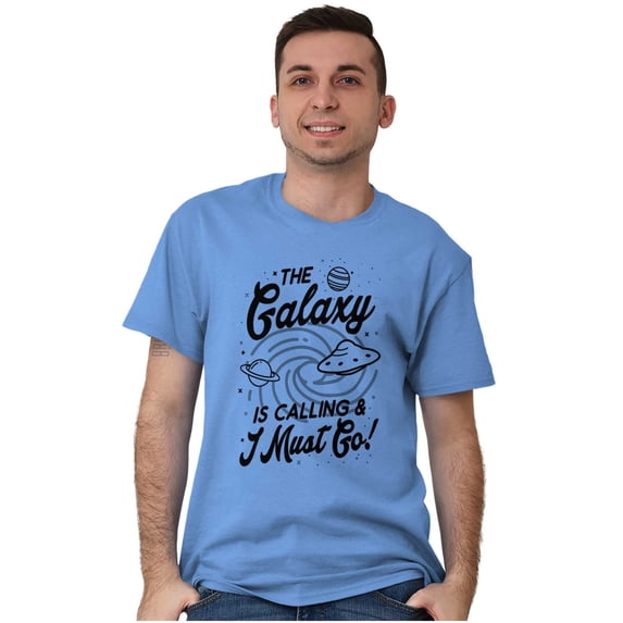 Outer Space Galaxy Adventure Cool UFO Plus Size Crewneck Graphic Tee Shirt Brisco Brands 5X
