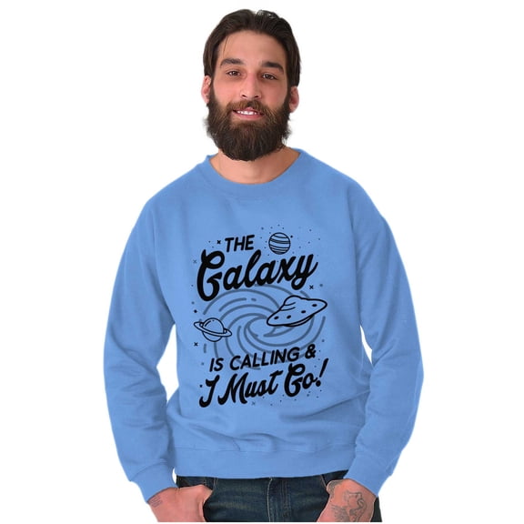 Outer Space Galaxy Adventure Cool UFO Sweatshirt for Men or Women Brisco Brands S