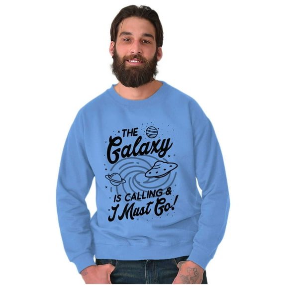 Outer Space Galaxy Adventure Cool UFO Sweatshirt for Men or Women Brisco Brands S