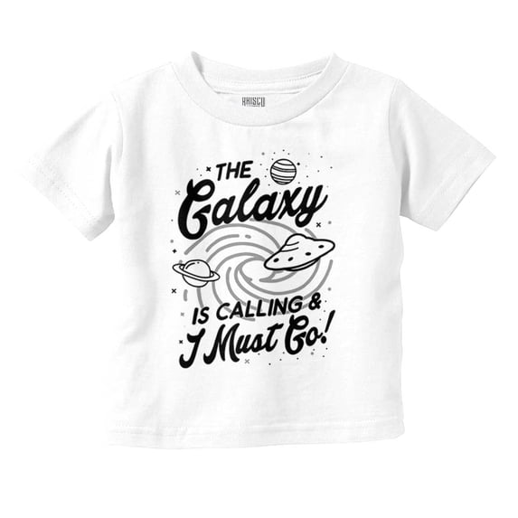 Outer Space Galaxy Adventure Cool UFO Toddler Boy Girl T Shirt Infant Toddler Brisco Brands 12M