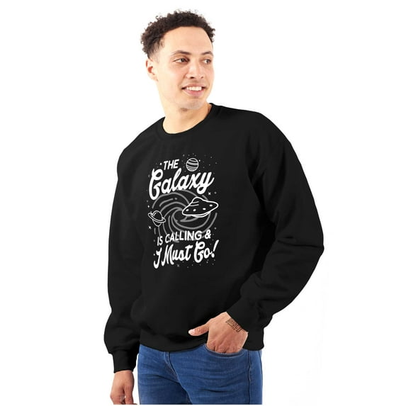 Outer Space Galaxy Adventure Cool UFO Unisex Plus Fleece Graphic Sweatshirt Brisco Brands 2X
