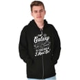 thumbnail image 1 of Outer Space Galaxy Adventure Cool UFO Zip Up Hoodie Men's Women's Brisco Brands S, 1 of 6