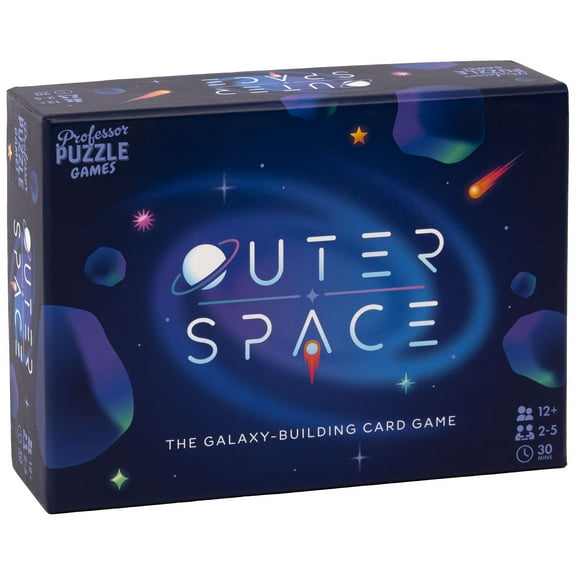 Professor Puzzle: Outer Space - The Galaxy-Building Card Game, Strategy Tile Laying, Build Connections To Score, Family Ages 12+, 2-5 Players, 30 Min
